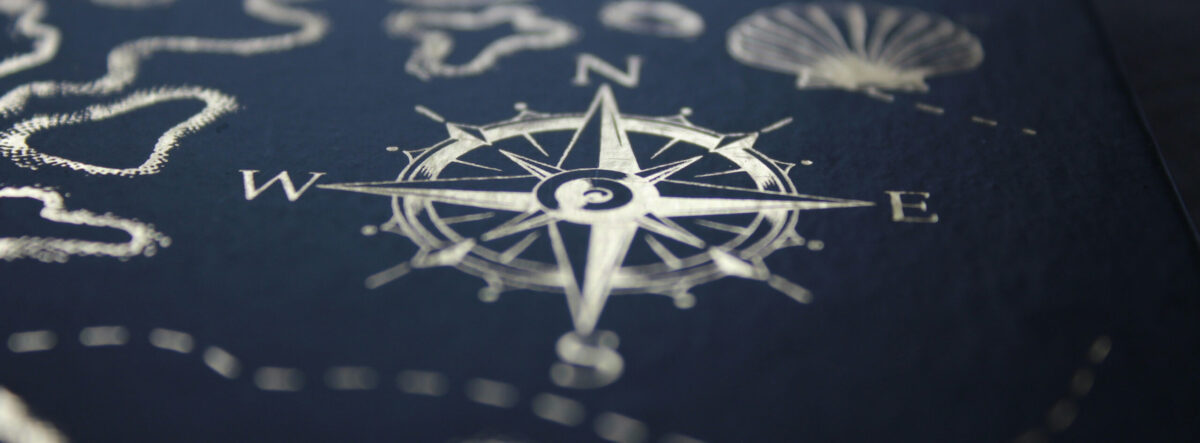 A calm, grounded scene representing inner orientation and quiet steadiness.